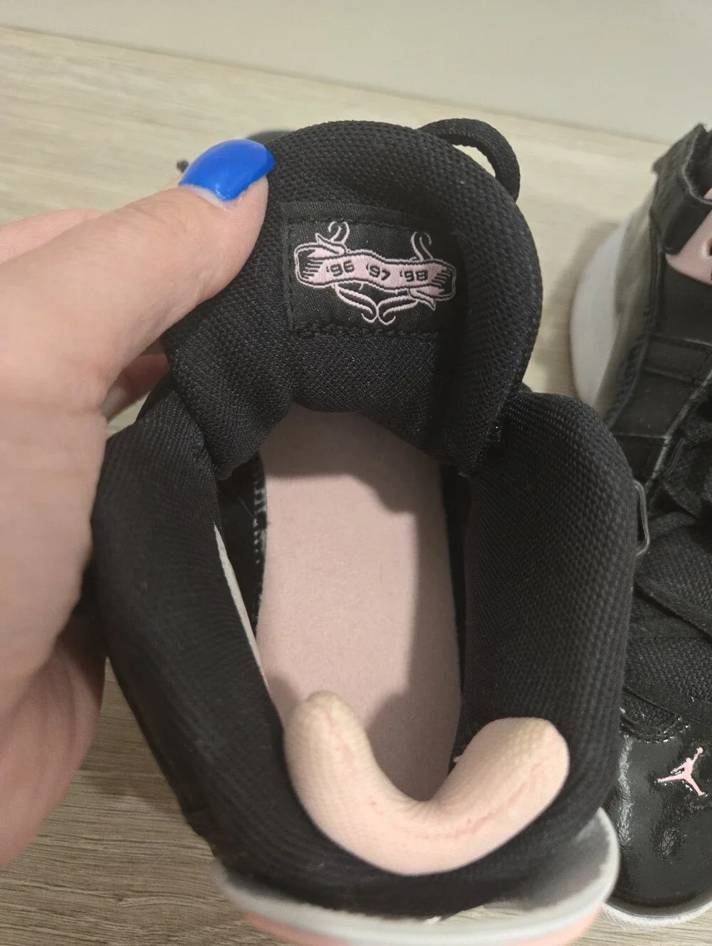 Air Jordan Black & Pink Low-Top Sneakers